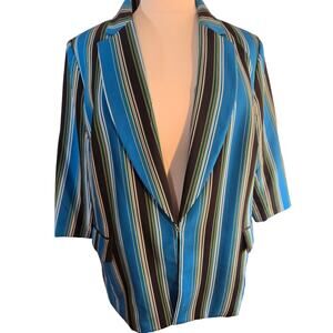 womens blazzer shirt top 3x 3 x 24W 24 w stripped plus size 3XL extra large 3 XL